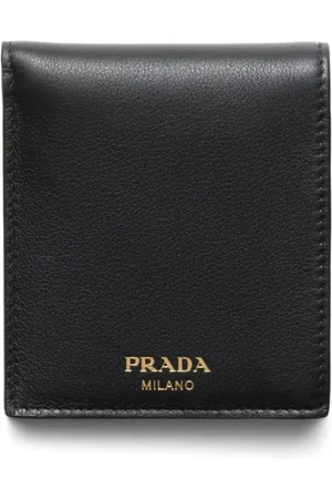 Prada Portefeuille pliant à logo imprimé