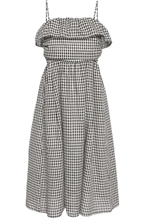 B+AB Robe mi-longue à carreaux