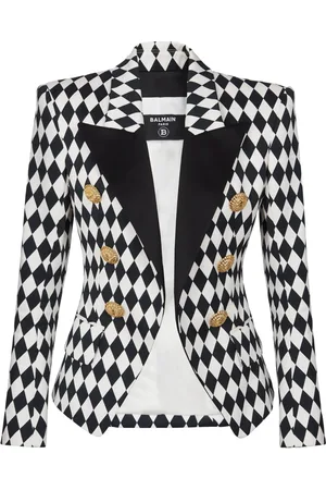 Balmain Blazer imprimé à revers crantés