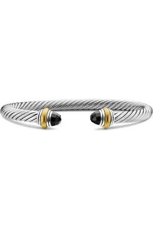 David Yurman Bracelet Classic Cable en or 14ct et sterling serti d