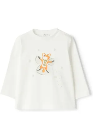 Il gufo T-shirt en coton à imprimé graphique