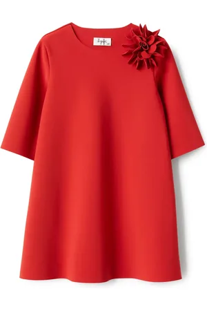 Il gufo Robe à fleurs appliquées