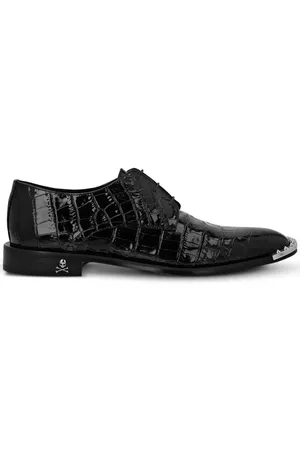 Philipp Plein Derbies à effet peau de crocodile