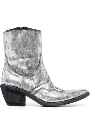 Madison.Maison Bottines en cuir métallisé