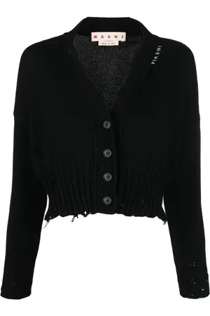 Marni Cardigan crop à effet usé