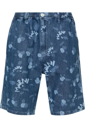 Marni Short en jean à logo monogrammé