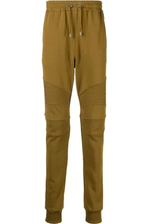 Balmain Pantalon de jogging en coton biologique à logo floqué