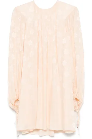 Chloé Robe en soie à motif en jacquard