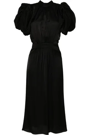 ROTATE Robe mi-longue à manches bouffantes