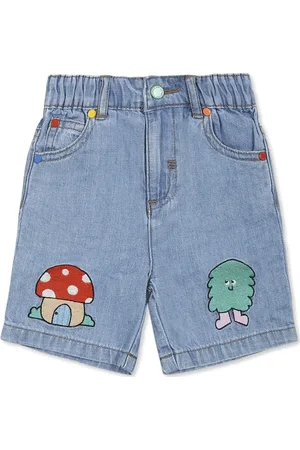 Stella McCartney Short en jean à broderies