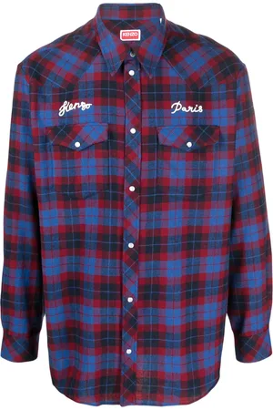 Kenzo Chemise en laine à carreaux