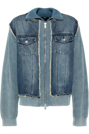 FIVE CM Veste en maille à effet denim