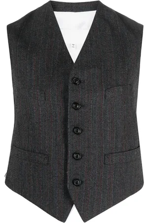 Maison Margiela Veston boutonné à rayures