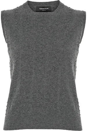 Fabiana Filippi Gilet en maille à coutures contrastantes
