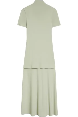 Jil Sander Robe mi-longue à col montant