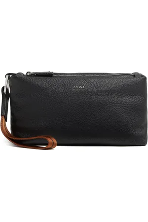 Ermenegildo Zegna Pochette en cuir à plaque logo