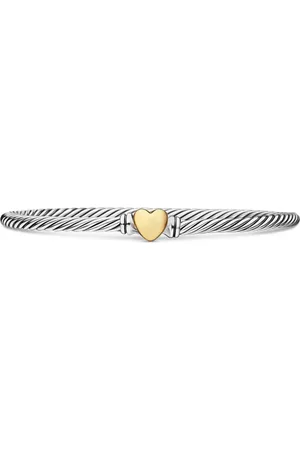 David Yurman Bracelet Cable Collectibles Heart en or rose 18ct et sterling (3 mm)
