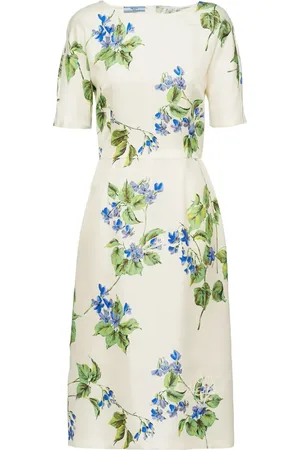 Prada Robe en soie à fleurs