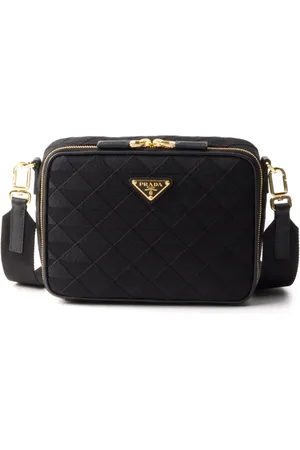 Prada Sacoche Brique à motif triangle
