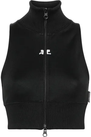 Courrèges Débardeur crop à fermeture zippée
