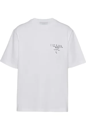 Prada T-shirt en coton à logo embossé