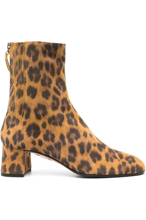 Aquazzura Bottines à imprimé animalier 50 mm