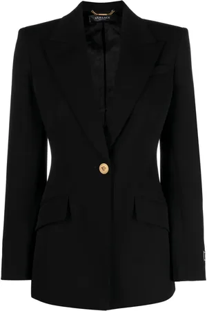 VERSACE Blazer en laine à simple boutonnage