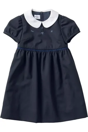 Familiar Robe mi-longue en laine à broderies