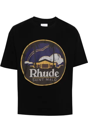 Rhude T-shirt en coton à logo imprimé