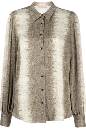 Twin-Set Chemise à effet peau de lézard