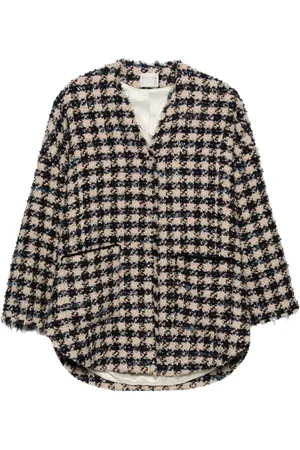 FORTE FORTE Manteau à carreaux en tweed