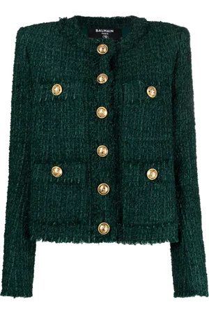 Balmain Veste en tweed à simple boutonnage