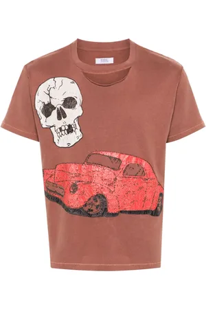 ERL T-shirt en coton à imprimé tête de mort