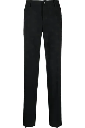 Dolce & Gabbana Pantalon droit à logo en jacquard