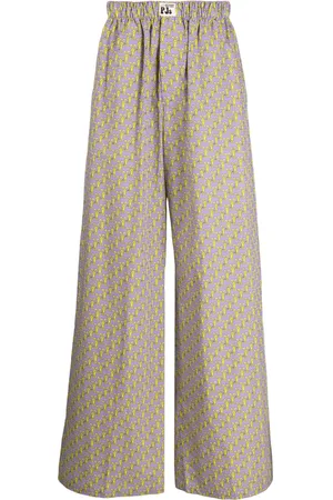 Natasha Zinko Pantalon de jogging en coton à imprimé graphique