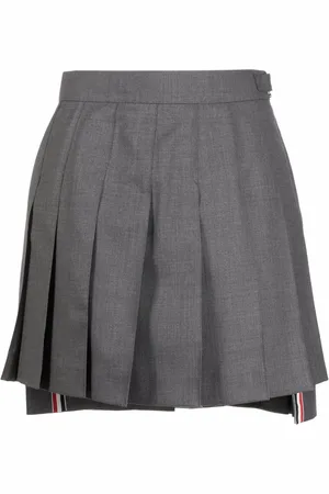 Thom Browne Jupe plissée à ourlet asymétrique