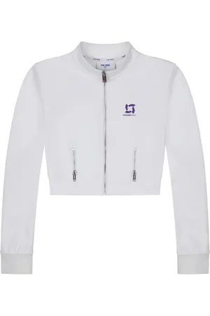 TEAM WANG design Veste de sport zippée à logo imprimé