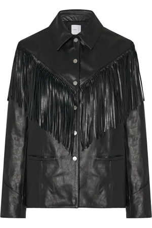 ROSETTA GETTY Veste en cuir à franges