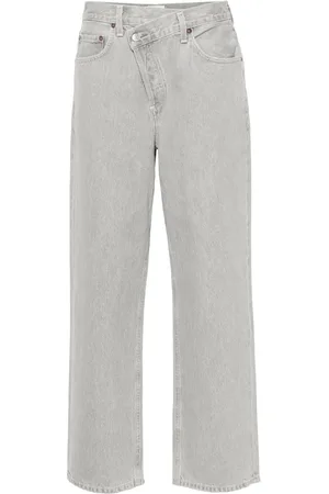 AGOLDE Jean taille haute Criss Cross à coupe droite