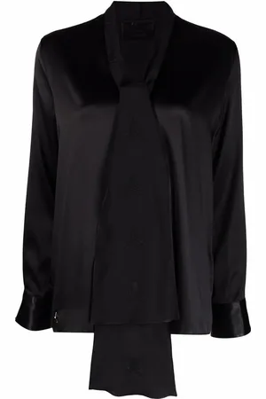 Philipp Plein Blouse en soie à col v