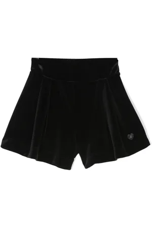 MONNALISA Short en velours à plaque logo