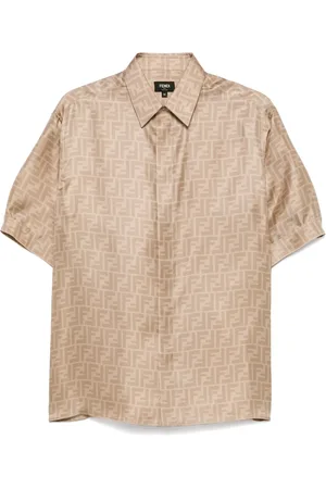 Fendi Chemise en soie à logo FF