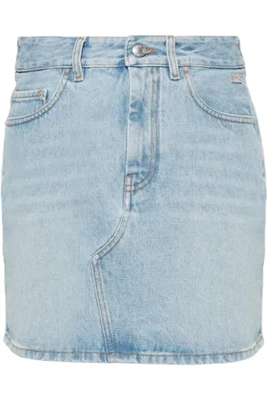 GCDS Jupe courte en jean à applique logo