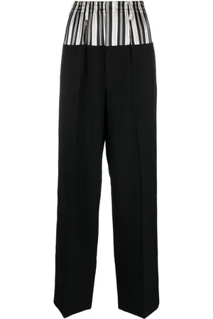 Fendi Pantalon rayé à empiècements