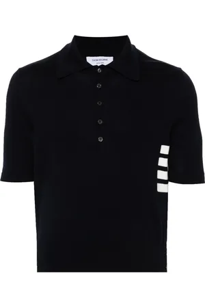 Thom Browne Polo en maille à détail 4 bandes signature