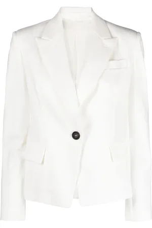 Brunello Cucinelli Blazer en coton mélangé à simple boutonnage