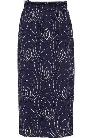Prada Jupe crayon à imprimé géométrique