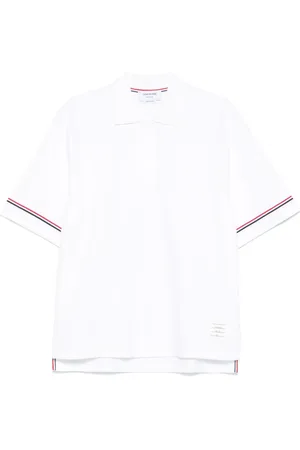 Thom Browne Polo en coton à rayures tricolores