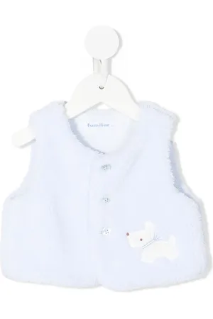 Familiar Veston en fourrure artificielle à broderies