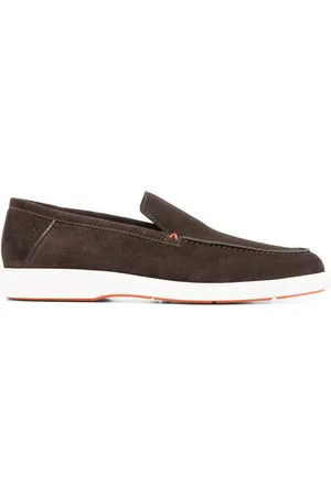 santoni Mocassins en daim à bout en amande
